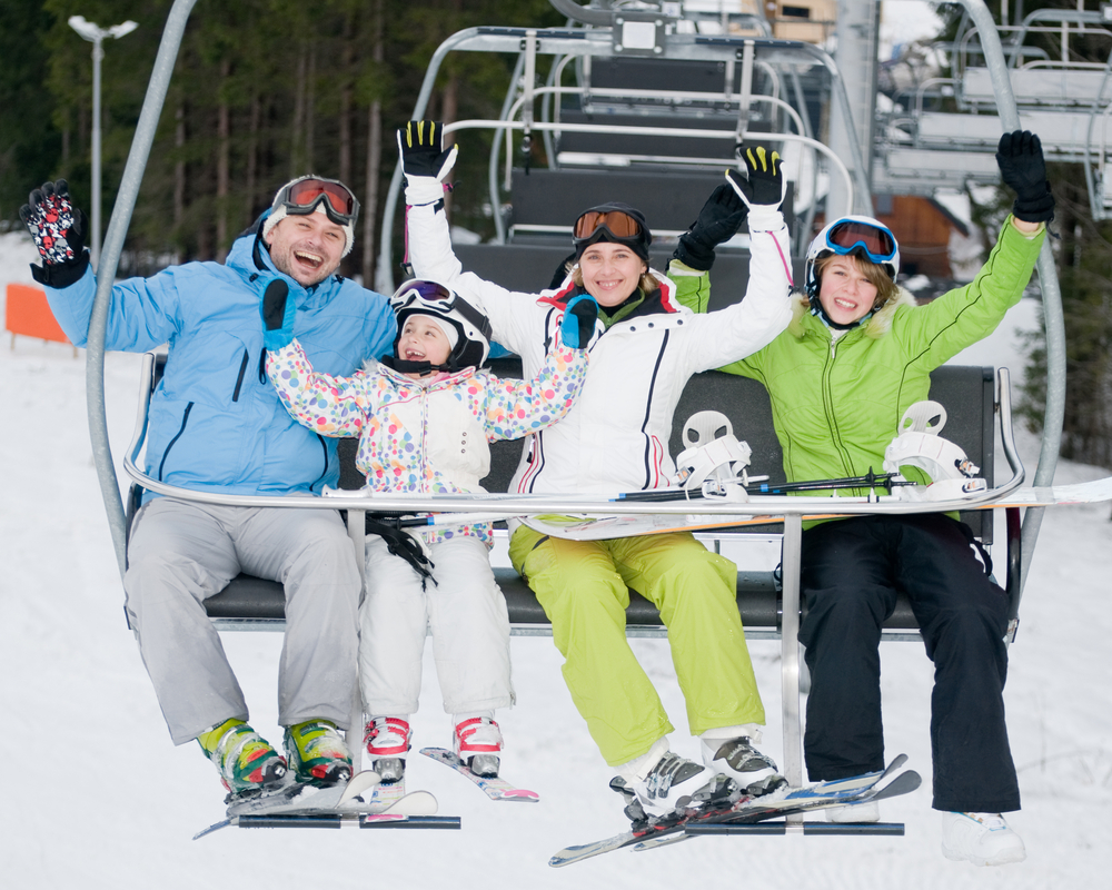 skiing as a family, Charter Bus Houston