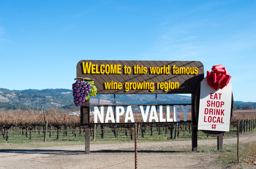 Napa Valley wine tour, charter bus rental Texas